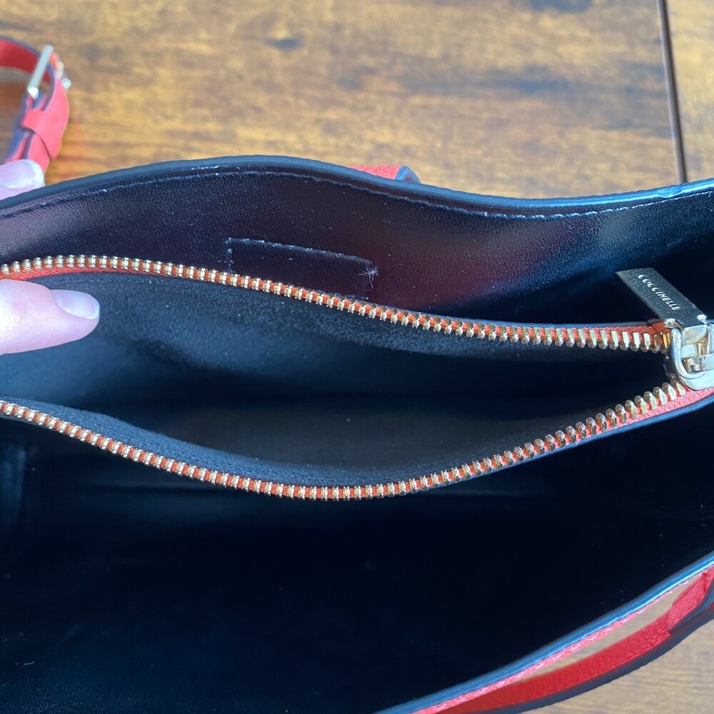 Coccinelle Red Italian Leather Sling Bag Designer – Gently Used - Picture 7 of 8